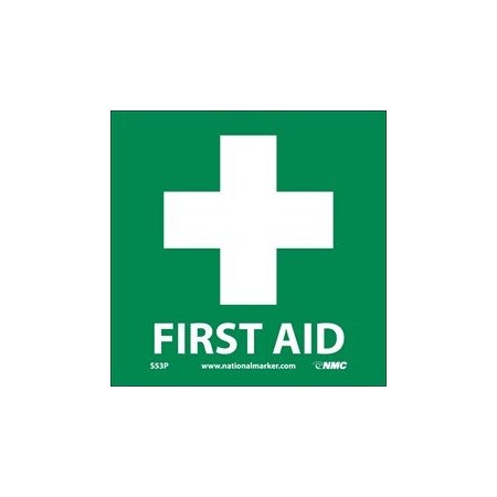 Nmc FIRST AID W GRAPHIC, 7X7,  S53R